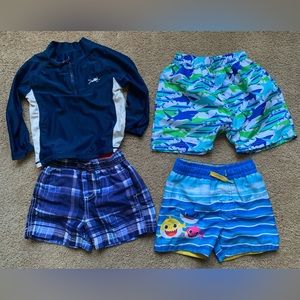 2T/24 month Swim Trunks & Rash Guard